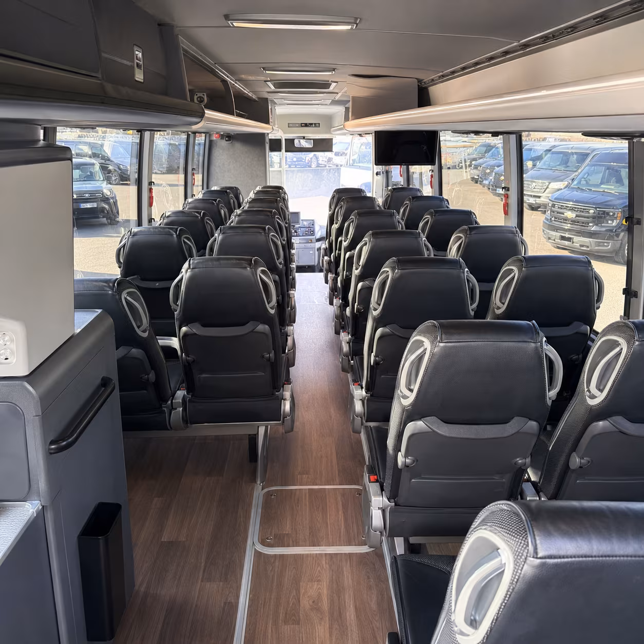 oklahoma city charter bus interior gallery